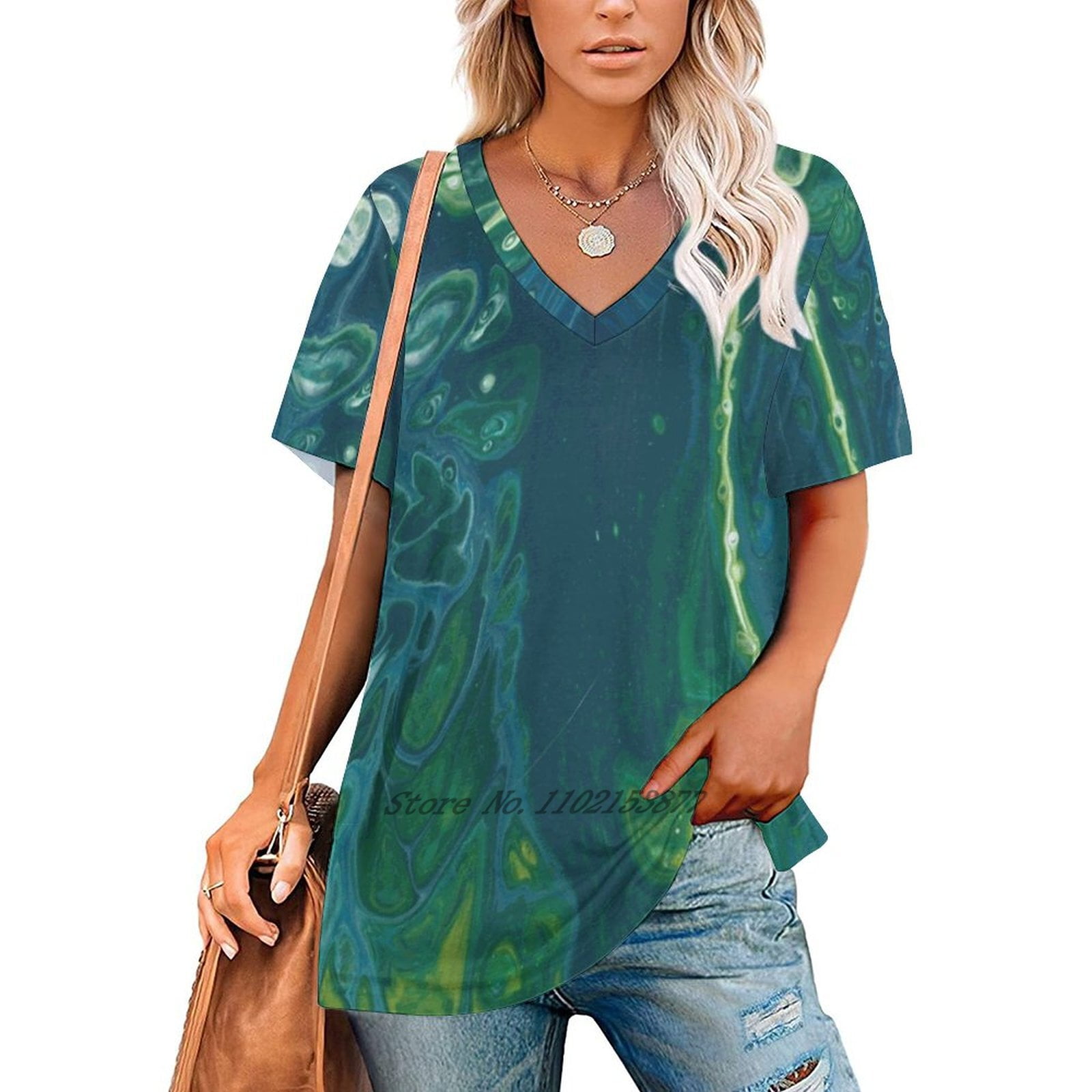 325 Seaweed Women Print T-Shirt Summer Casual Tops Streetwear T Shirt ...