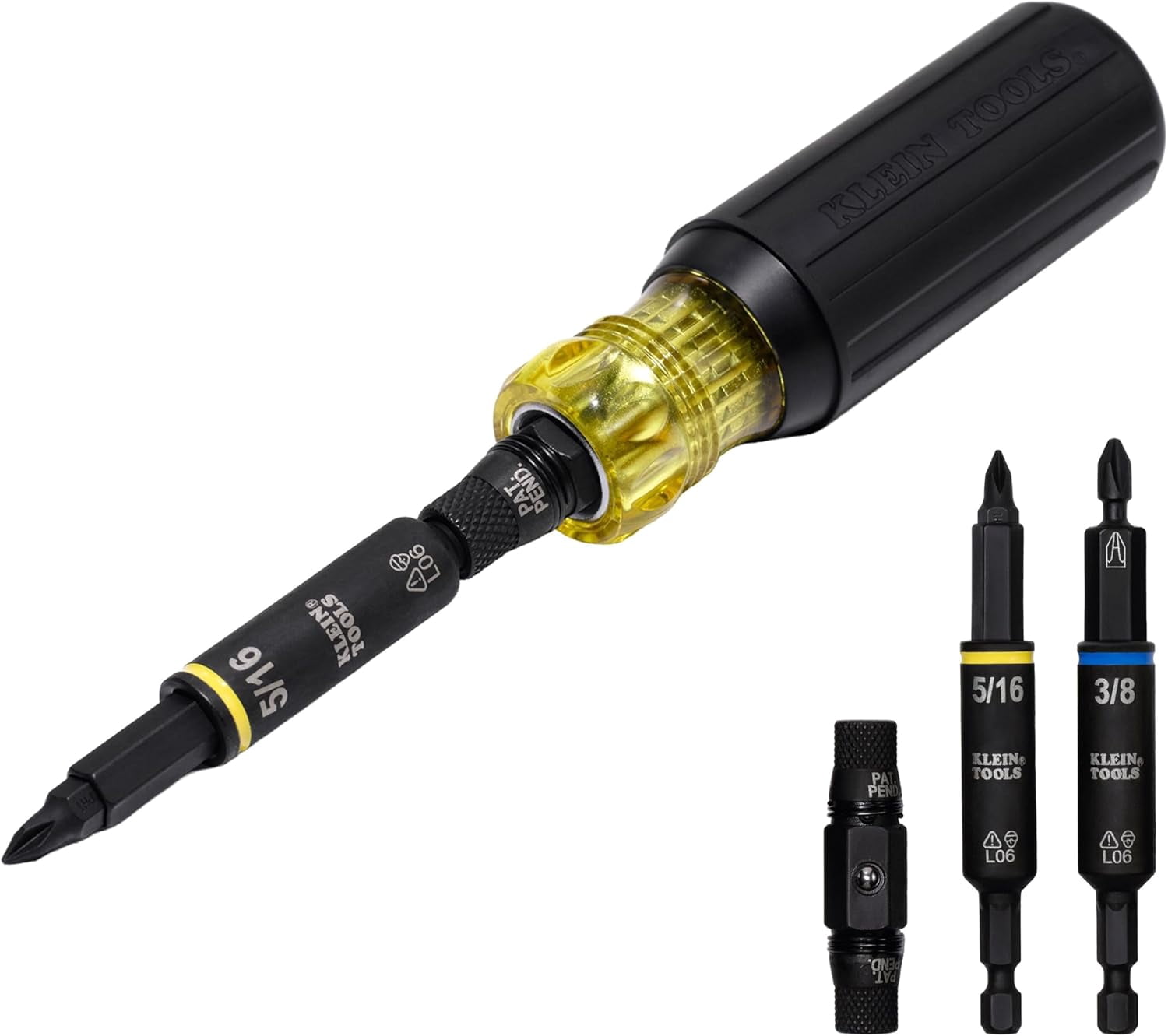 32500HD Multi-Bit Screwdriver/Nut Driver, Impact Rated 11-in-1 Tool with Phillips, Slotted, Square and Torx Tips