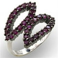 thumbnail image 1 of Rhodium + Ruthenium 925 Sterling Silver Ring with Synthetic Garnet in Ruby for Women Style 32512, 1 of 1