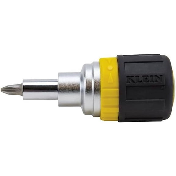 32593 Multi-bit Ratcheting Screwdriver, 6-in-1 Sbby Tool with Phillips and Slotted Bits and 2 Nut Driver Sizes