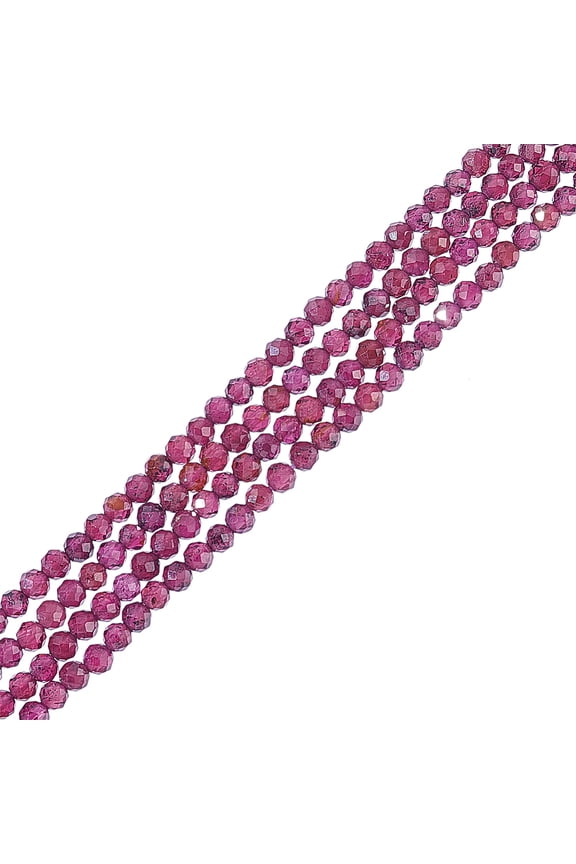 326 Pcs 3mm Micro Faceted Gemstone Beads Natural Garnet Beads Natural Stone Beads Curtain Beads Loose Beads for Necklace Bracelet Jewelry Making