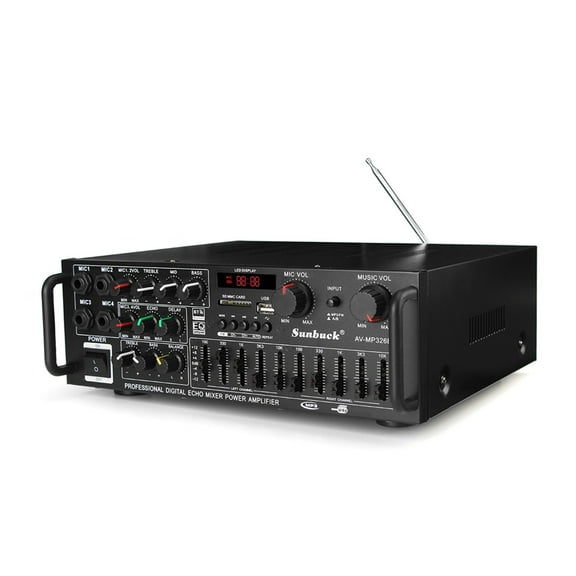 326BT Home Bluetooth Amplifiers Home Car Stereo Subwoofer Amplifier Power Amplifier USB SD With Remote ,Easy to Operate