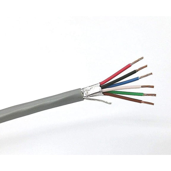 3270-6 Conductor 22 Gauge Shielded Cable CMR - Made in USA! (100 ft.)