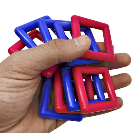 3273 Pack 9 2" Plastic Square Foot Talon Bird Toys