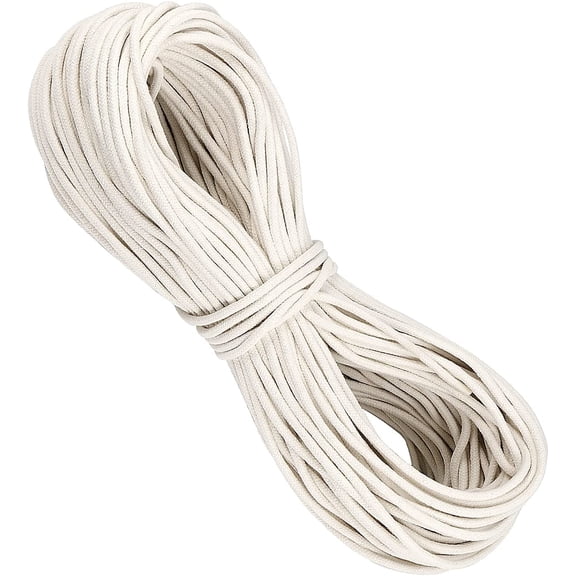 328 Feet 1/4 Inch Cotton Rope, 6mm Natural White Clothesline Rope Utility Cord for Clothes Hanging, Crafting, Macrame, Basket Making, and DIY Art Projects