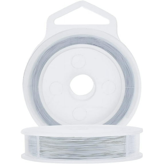 328 Feet 28 Gague 7-Strand Stainless Steel Nylon Coated Craft Wire Jewelry Beading Wire Metal Wire for Jewelry Making Manual Shaping White DIY