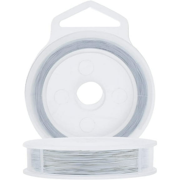 328 Feet 28 Gague 7-Strand Stainless Steel Nylon Coated Craft Wire Jewelry Beading Wire Metal Wire for Jewelry Making Manual Shaping White for diy