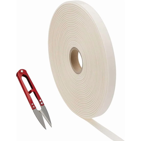 328 Feet Clothes Name Labels Tags 5/8 inch Wide Blank Sewing Labels with Stainless-Steel Scissor Old Lace Polyester Clothing Tags Washable Name Tapes for School College Uniform Old Lace 1set