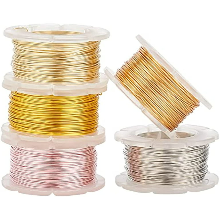 328 Feet Copper Wire 5 Colors Tarnish Resistant Metal Jewelry Wire 26 Guage  Thin Flexible Craft Wire Jewelry Beading Wire for DIY Bracelet Earring  Necklace Jewelry Making Repairing 