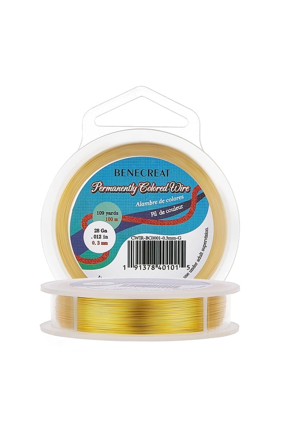 328 Feet Gold Jewelry Wire 28 Gauge Resistant Copper Beading Wire for Jewelry Craft Making Gem Pendant Wrapping Model Making DIY