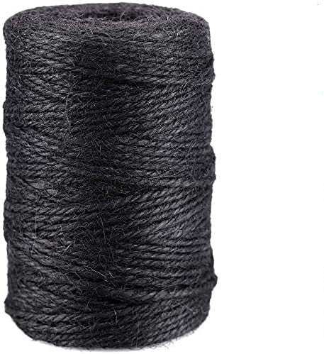 328 Feet Jute Twine Black Gift Twine String Durable Packing String for ...