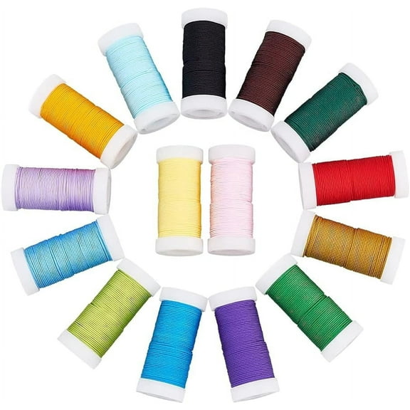 328 Yards Nylon Thread 0.8mm Beading String Cord Chinese Knotting Cord Kumihimo Macrame Cord for Friendship Bracelet Christmas Jewelry Making