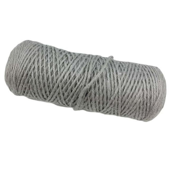 328 ft. 2mm DIY Jute Twine Packing Strings Decorating Rope, Gray - 2 Piece