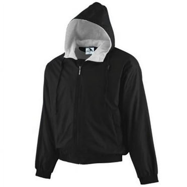 3280A Hooded Fleece Lined Taffeta Jacket, Black - Large
