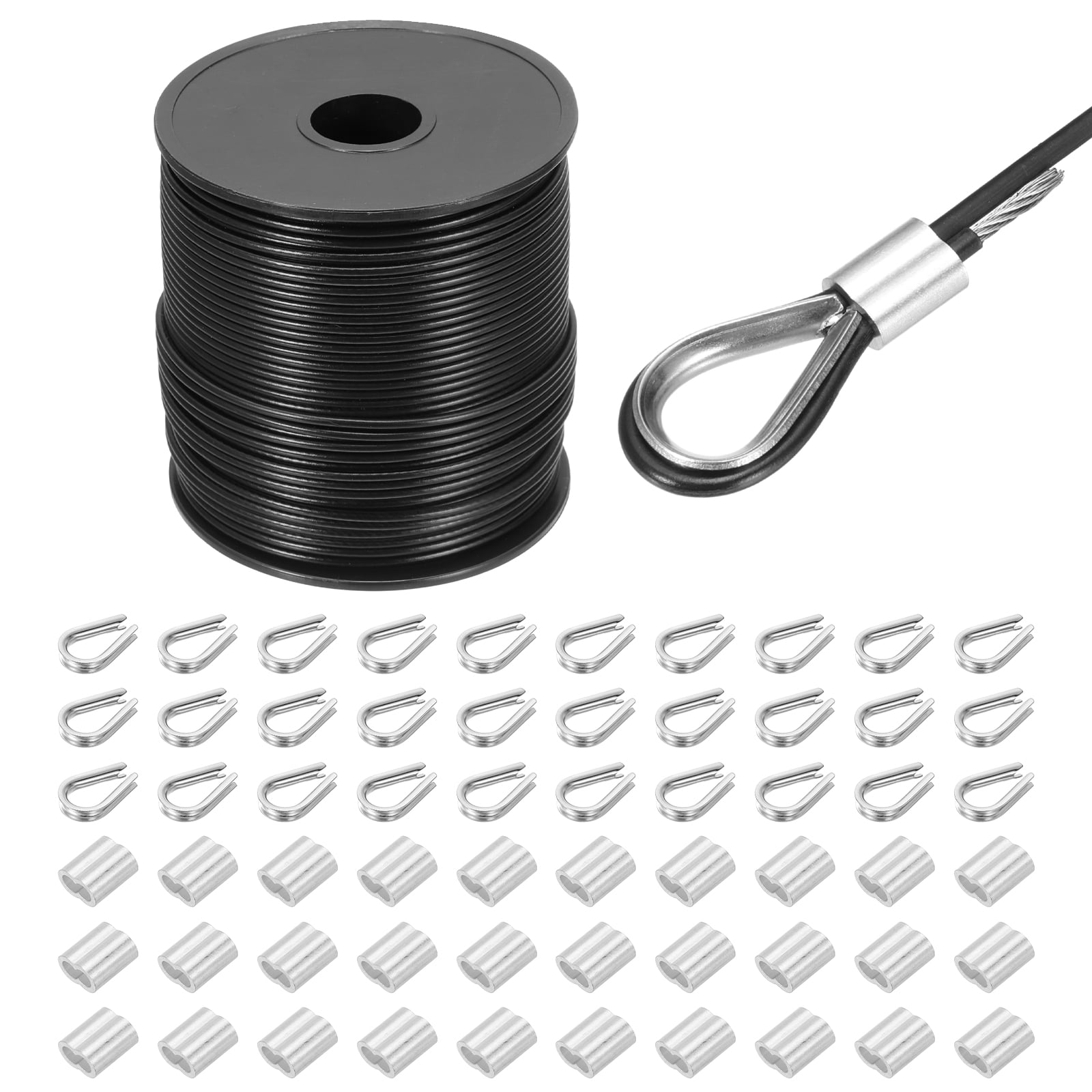 328Ft(100M) Wire Rope 304 Stainless Steel Cable 1/16
