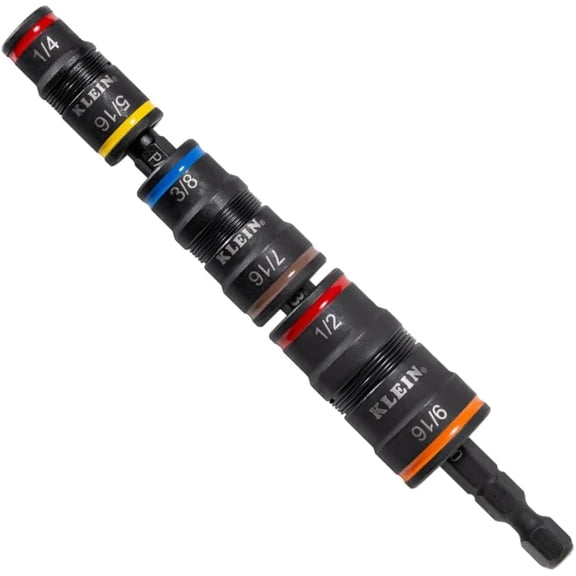 32933 32933 Impact Driver, SAE 7-in-1 Impact Rated Socket Set, 3 Flip Sockets with 6 Hex Driver Sizes and 1/4-Inch Bit Holder, 5-Inch Shaft