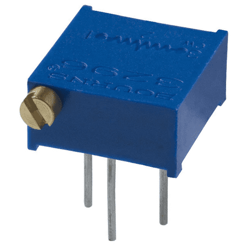 3296P-1-102LF Res Cermet Trimmer 1K Ohm 10% 0.5W(1/2W) 25(Elec)Turns 2.19mm (9.53 X 11.55 X 4.83mm) Pin Thru-Hole 3296P-1-102