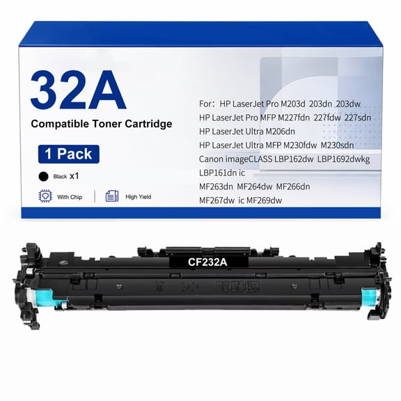 32A 232A Black Toner Cartridge Compatible with HP 32A LaserJet Pro M203 M227 MFP Printer(1 Pack)
