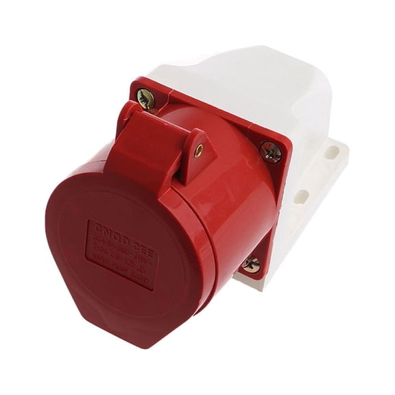 32A 240-415V 3P+N+E IP44 Industrial Plug Socket Cable Electric Power Connector Locking Plug Outlet Strong Conductivity
