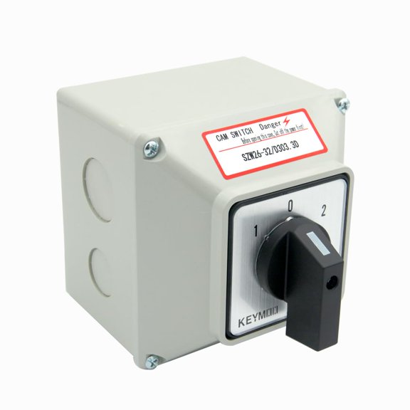 32A 3 Position 3 Phase Rotary Selector Switch With Box 12 Terminals 660V