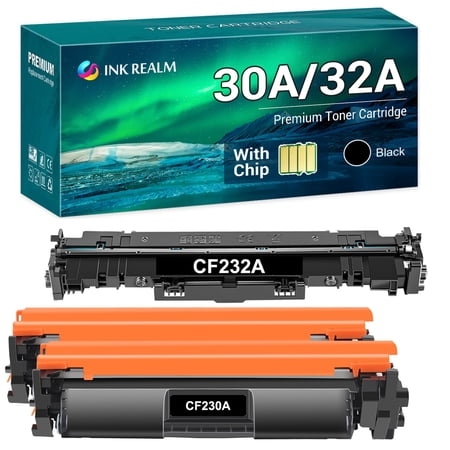 32A CF232A | 30A CF230A Compatible for CF230A 30A Toner Cartridge Use With CF232A 32A Drum Unit LaserJet Pro M203 M227 M206 M230 ( 2 x CF230A Toner + 1 x CF232A Drum Unit )