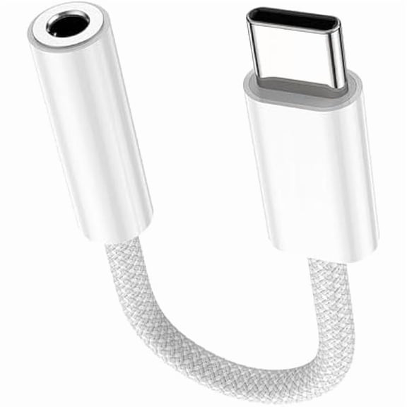 [32Bit/384KHz] USB C to 3.5 mm Headphone Jack Adapter, USB C Headphone Audio Jack Cable Cord Hi-Fi DAC Chip Support Audio Sample Rate, Compatible for iPhone 15, Pixel,iPad, Galaxy S22 S21 Ultra etc