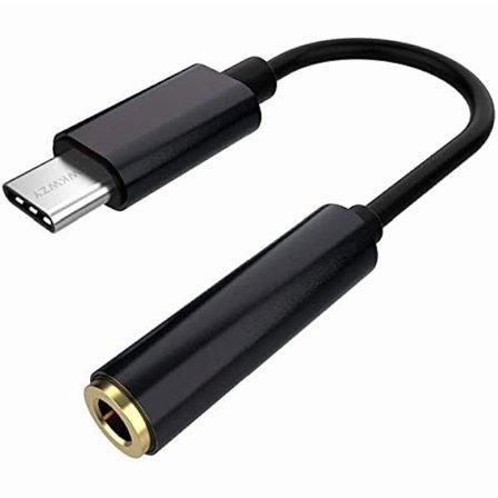 32Bit USB C DAC AMP Headphone Adapter Portable Amplifier Male to Female 3.5mm Audio Cable Premium Sound Enhancer for Phones iPad Pro MacBook Switch PS5 Black