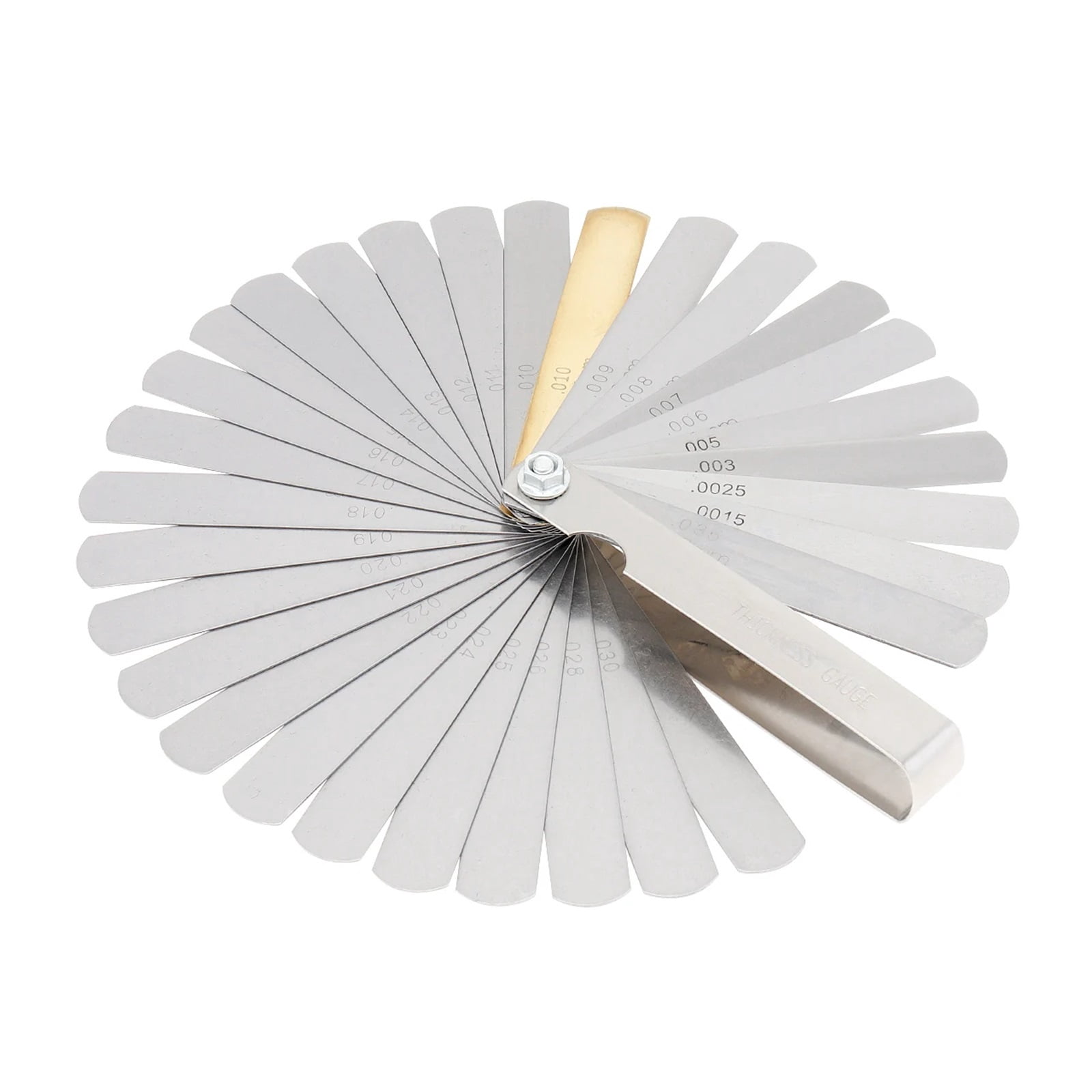 32Blades 0.04-0.88mm Metric/ Thickness Gauges for s/BearingClearances/Piston RingGaps,Dual Marked Feeler Gauge ,Easy Identification