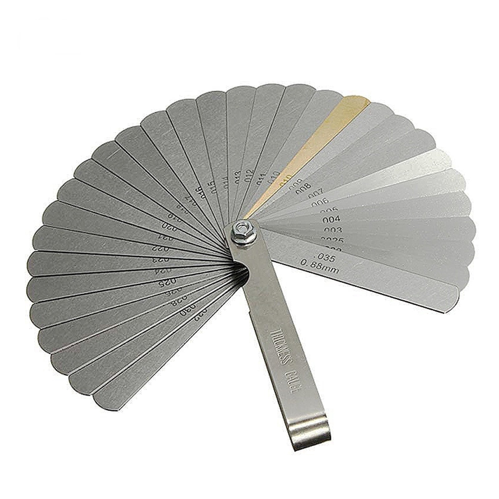 32Blades Metric Feeler Gauge High Precision 0.04-0.88 Thickness Gages Gap Filler Feeler Gauges Woodworking Measuring Tool ,Easy to Use