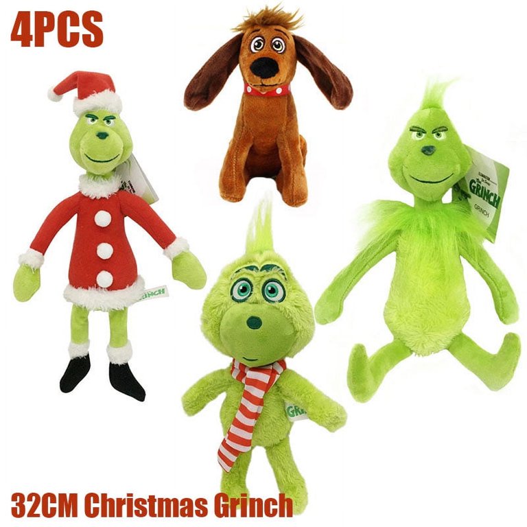 32CM Grinch Plush Toy Christmas Decoration Kids Gift 