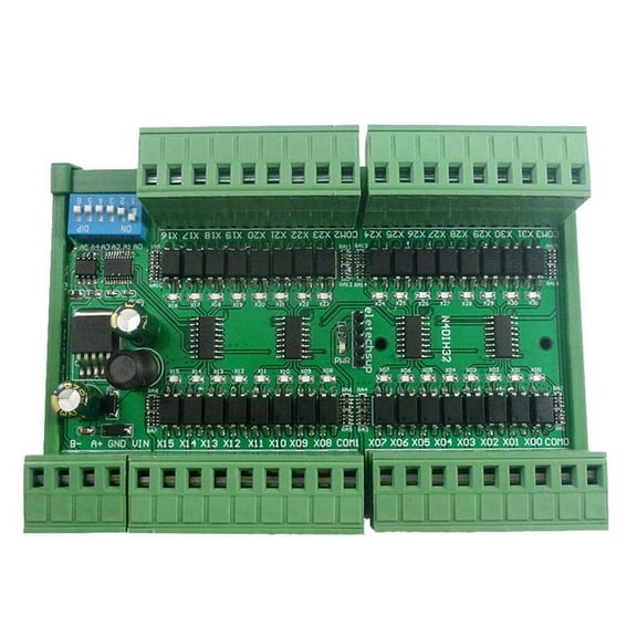 32Ch PNP Isolated Digital Input RS485 Modbus Rtu Controller DC 12V 24V PLC Switch Quantity Acquisition Board(with Case)
