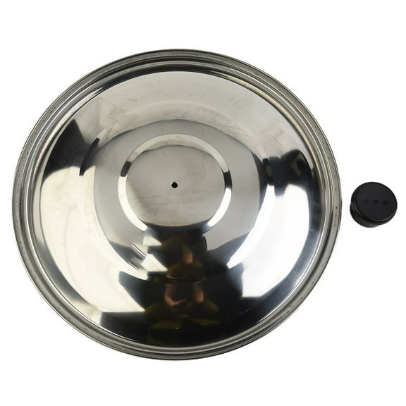 32Cm Stainless Steel Pot Lid Heightening Thickening Wok Steamer Electric Stainless Steel Lid Saucepan Wok Frying Milk Pan