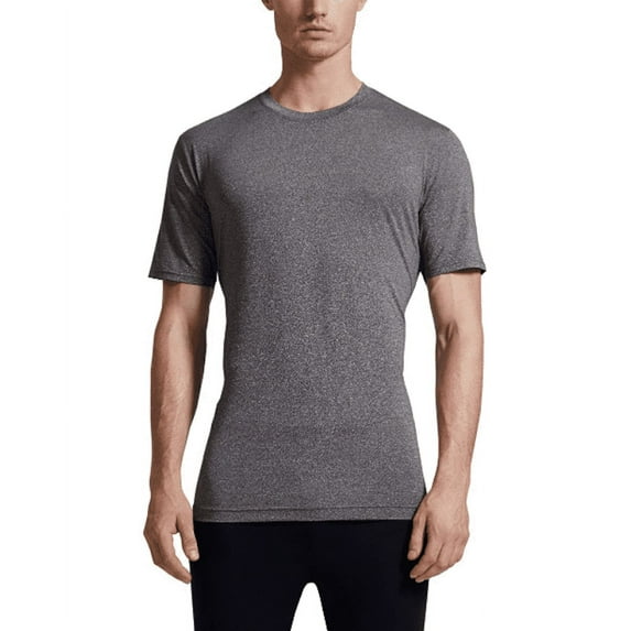 32Degrees Mens Short Sleeve Crew Neck Cool Tee, 2 Pack, Heather Grey/Heather Grey, Large