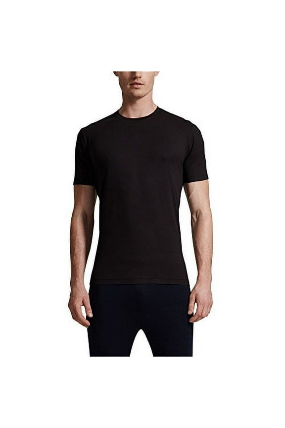 32Degrees Weatherproof Mens Short Sleeve Crew Neck Cool Tee, 2 Pack, Black and Black, Large