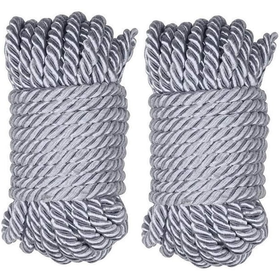 Vensio-32FT 8mm Soft Silk Rope Solid Braided Twisted Cord Strong All ...