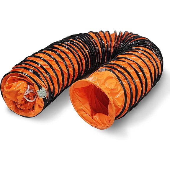 32FT Ducting Hose 14 Inch PVC Flexible Duct Hosing with Adjustable Rope for Utility Blower Exhaust Fan