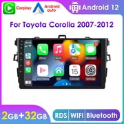 32GB Android 12.0 Wifi Car Stereo Radio GPS Navigation Apple Carplay For Toyota Corolla 2007-2011