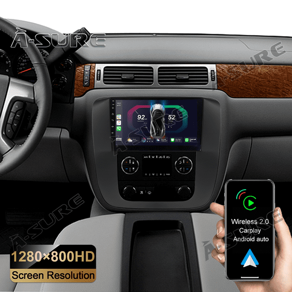 32GB Android 12 CarPlay Radio Stereo for Sierra Yukon Chevrolet Tahoe 2007-2013 Navi GPS