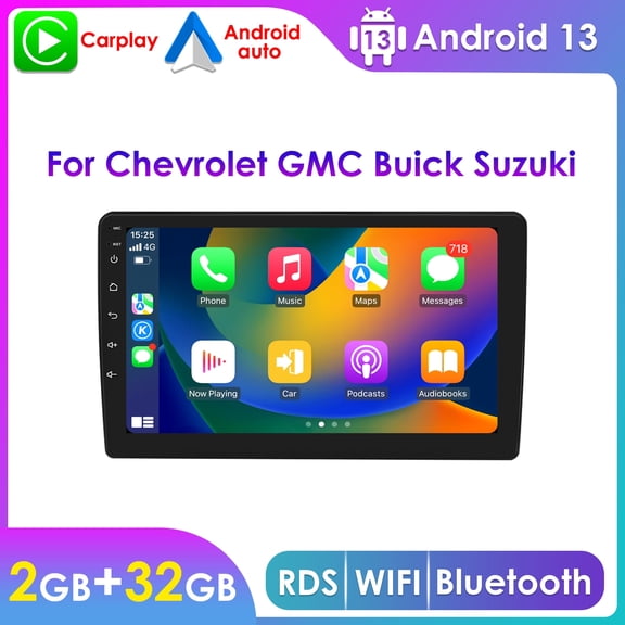 32GB Android 13.0 Bluetooth Apple Carplay Wifi RDS Car Stereo Radio Head Unit Multimedia GPS Navigation Player For Chevrolet Chevy Silverado Tahoe Traverse/ GMC Acadia Sierra Yukon