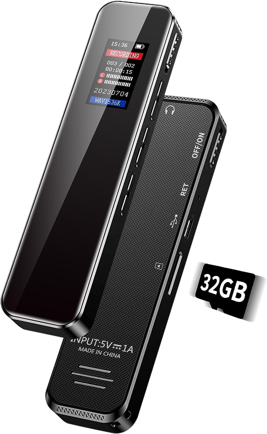 32GB Digital Voice Recorder for Lectures Meetings Voice Activated