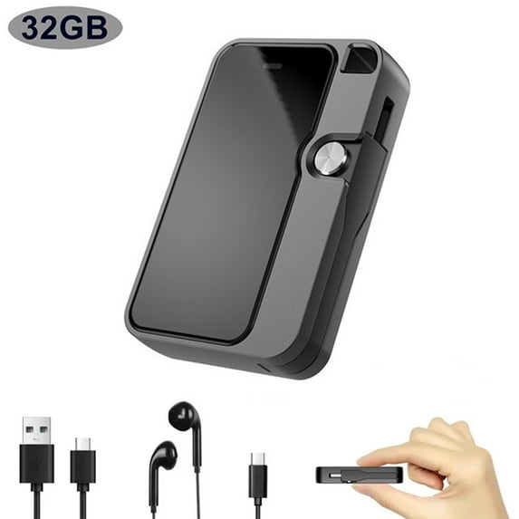 32GB Digital Voice Recorder, Magnetic Mini Voice Activated Recorder with 380 Hours Recording Capacity, Suitable for HD Recording Meetings Interviews Classes Lectures