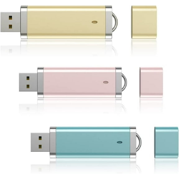 32GB Flash Drive 3 Pack TOPESEL USB 2.0 Thumb Drive USB Flash Drives Pack Photo Memory Stick Pink Yellow Blue