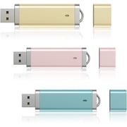 32GB Flash Drive 3 Pack TOPESEL USB 2.0 Thumb Drive USB Flash Drives Pack Photo Memory Stick Pink Yellow Blue