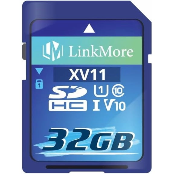 32GB Full-Size SD Card, SDHC Card Compatible with Camera Full HD Video, PC, UHS-I, U1, V10, Class 10, Read Speed Up to 96 MB/s, Write Speed Up to 25MB/s