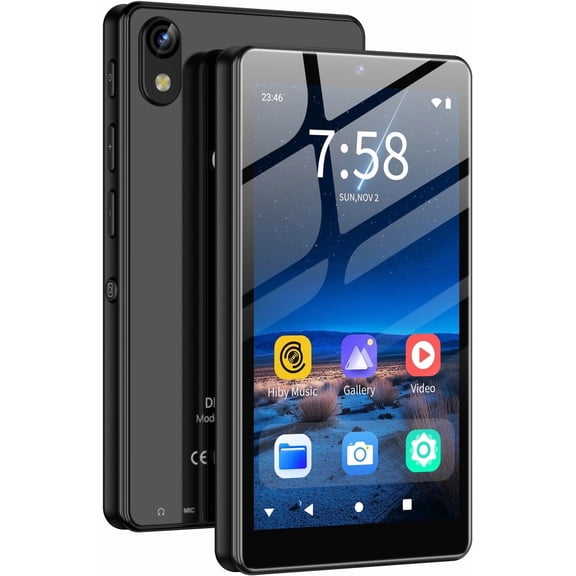 32GB MP3 Player with Bluetooth and WiFi, 4.02" HD Music Player with Spotify, Audible, Music, Deezer, MP3 & MP4 Players Android 13 Touch Screen and Speaker, Up to 1TB