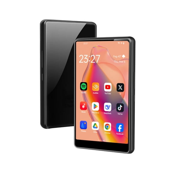 32GB MP3 Player with Bluetooth and WiFi, 5" Full Touchscreen 1080P Android MP4 Player with Spotify, Deezer, Audible, Play Store, Browser, Portable HiFi Sound MP3 Music Player with Speaker & Earphones