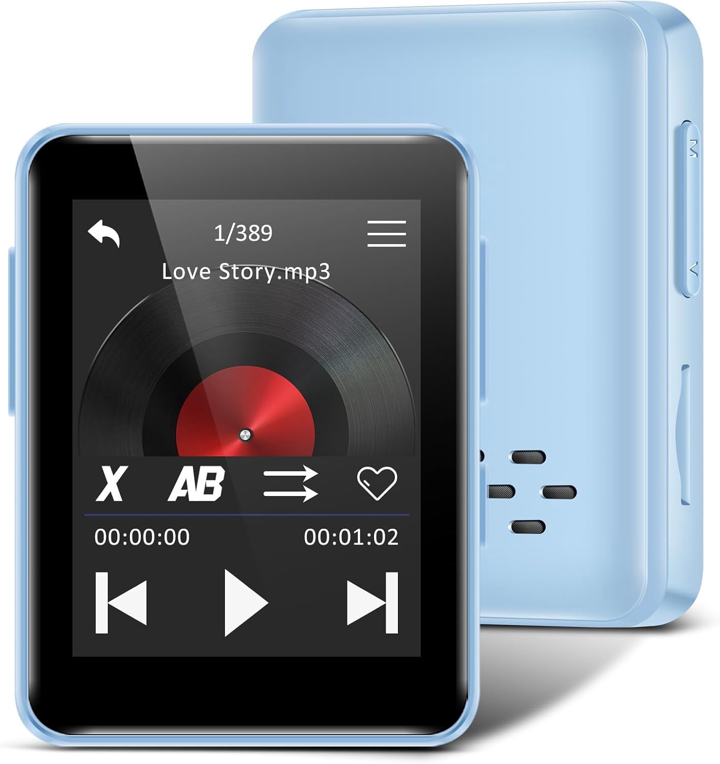 80 GB MP3-speler met Bluetooth en WiFi (zwart) (blauw