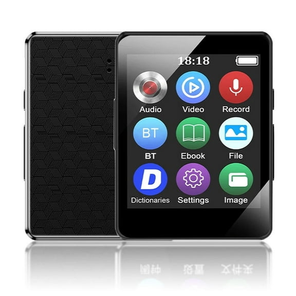 32GB MP3 Player Mini Digital Walkmen,Portable MP4 Bluetooth Stereo Speaker HiFi Music Player,Multifunction MP3 with Recording E-Book Alarm Clock Video Photo,Supports up to 128GB,Running,Walking
