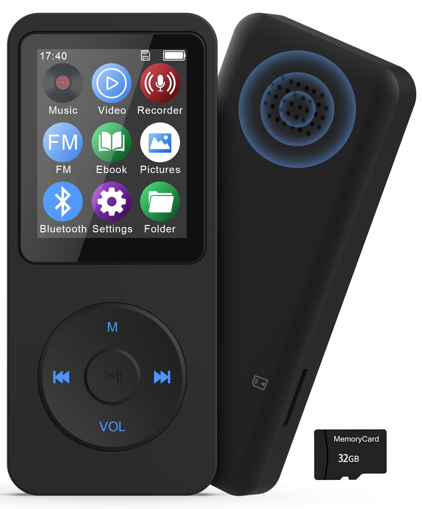 32GB MP3 Player, Portable MP4 Bluetooth HiFi Music Player for Running