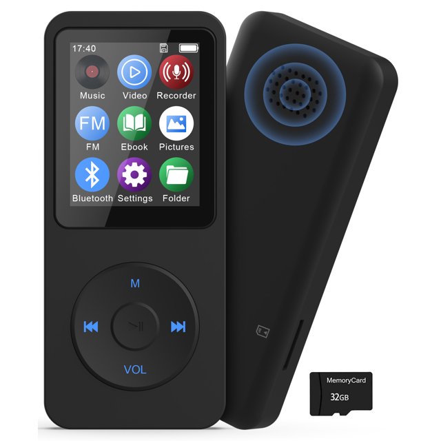 32GB MP3 Player, Portable MP4 Bluetooth HiFi Music Player for Running
